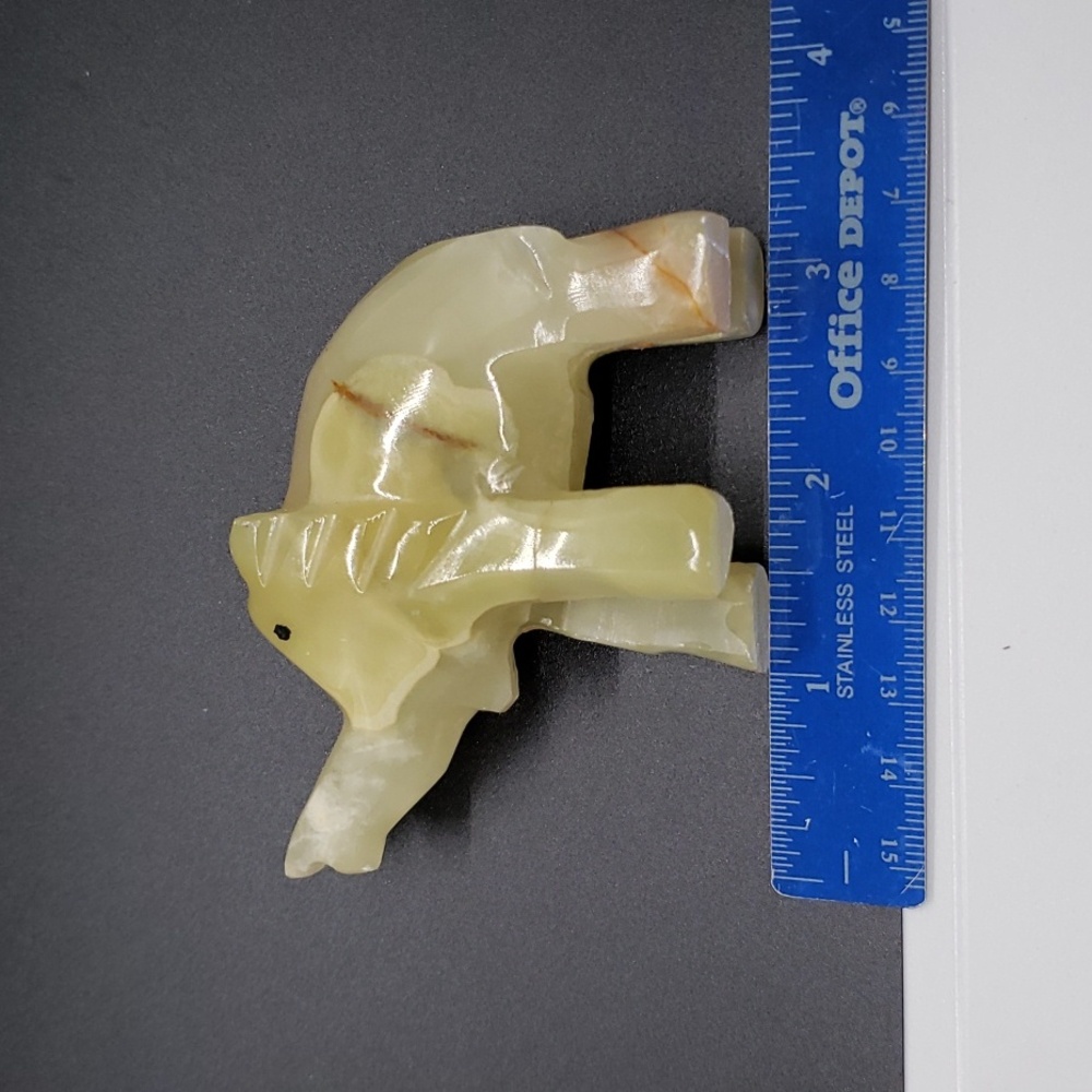 Vintage Hand Carved Onyx Elephant Figurines - Picture 5 of 7